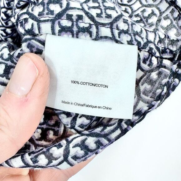 Tory Burch lightweight sheer pattern button down blouse M - Picture 9 of 13